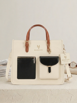 MADIVE Eclipse Luxe Tote with dual top handles for hand or shoulder carry